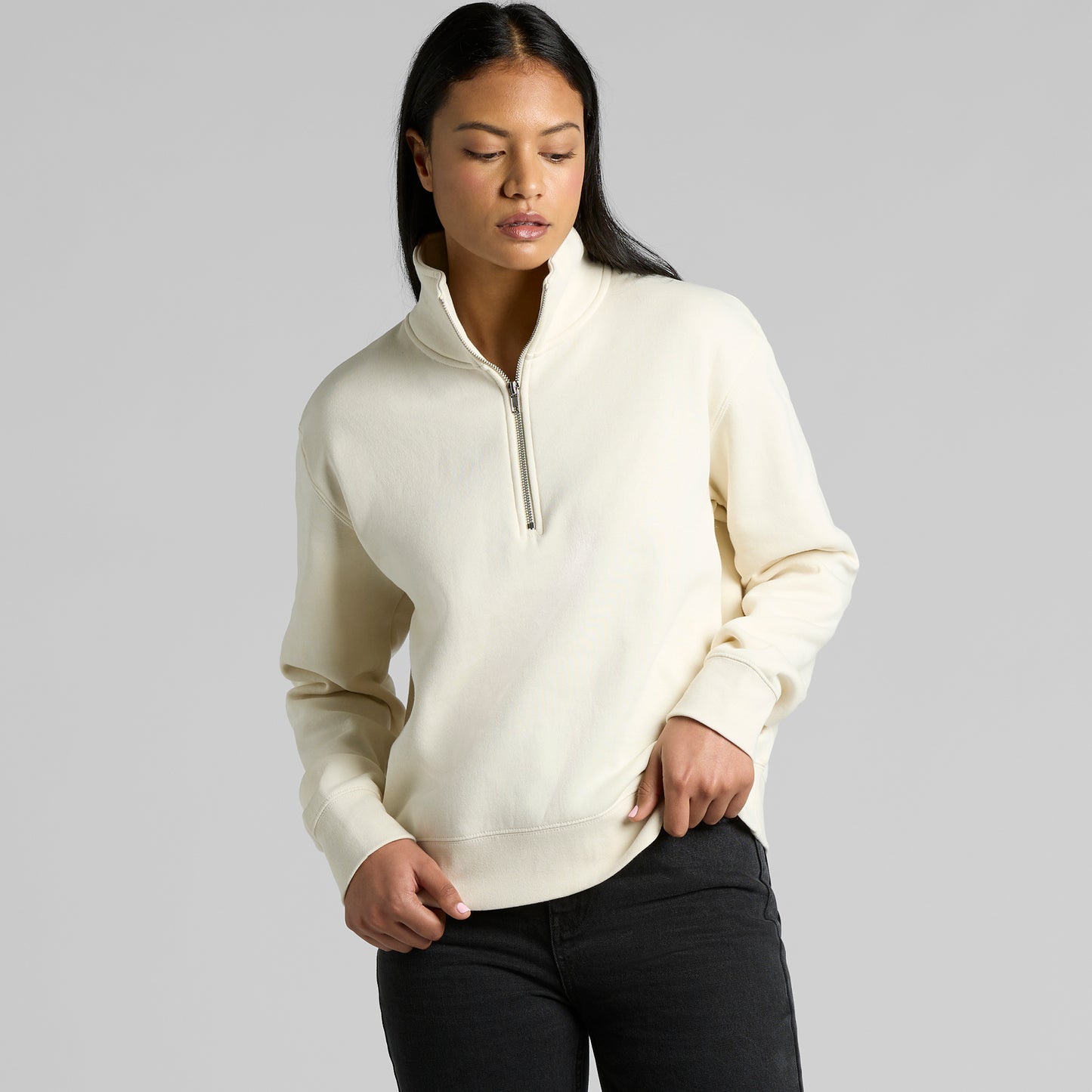 Women’s Stencil Zip Crew